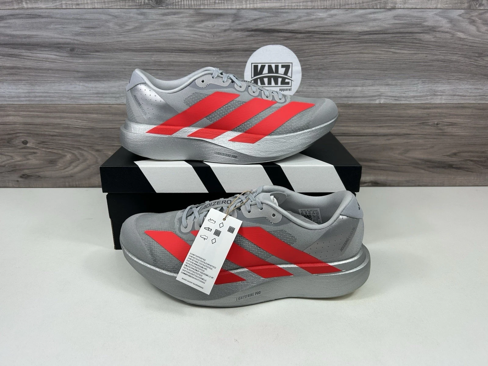 *Adidas ADIZERO EVO SL Grey Silver Lucid Red (KI3381) Authentic *NEW* Men’s