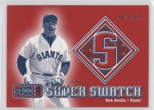 2002 Upper Deck 40 Man Super Swatches 57/250 Rich Aurilia #S-RA 4p7