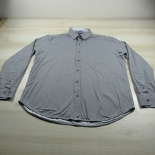 Butter Cloth Shirt Mens Extra Large Gray Button Up Cotton Stretch Casual