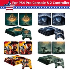 Vinyl Decal Skin Cover for Sony Playstation 4 Pro PS4 Pro Console  2 Controller