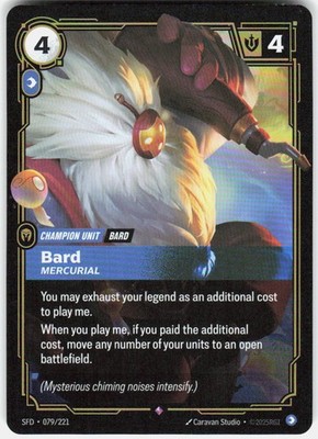 Bard Mercurial Foil 079/221 Spiritforged Riftbound League of Legends