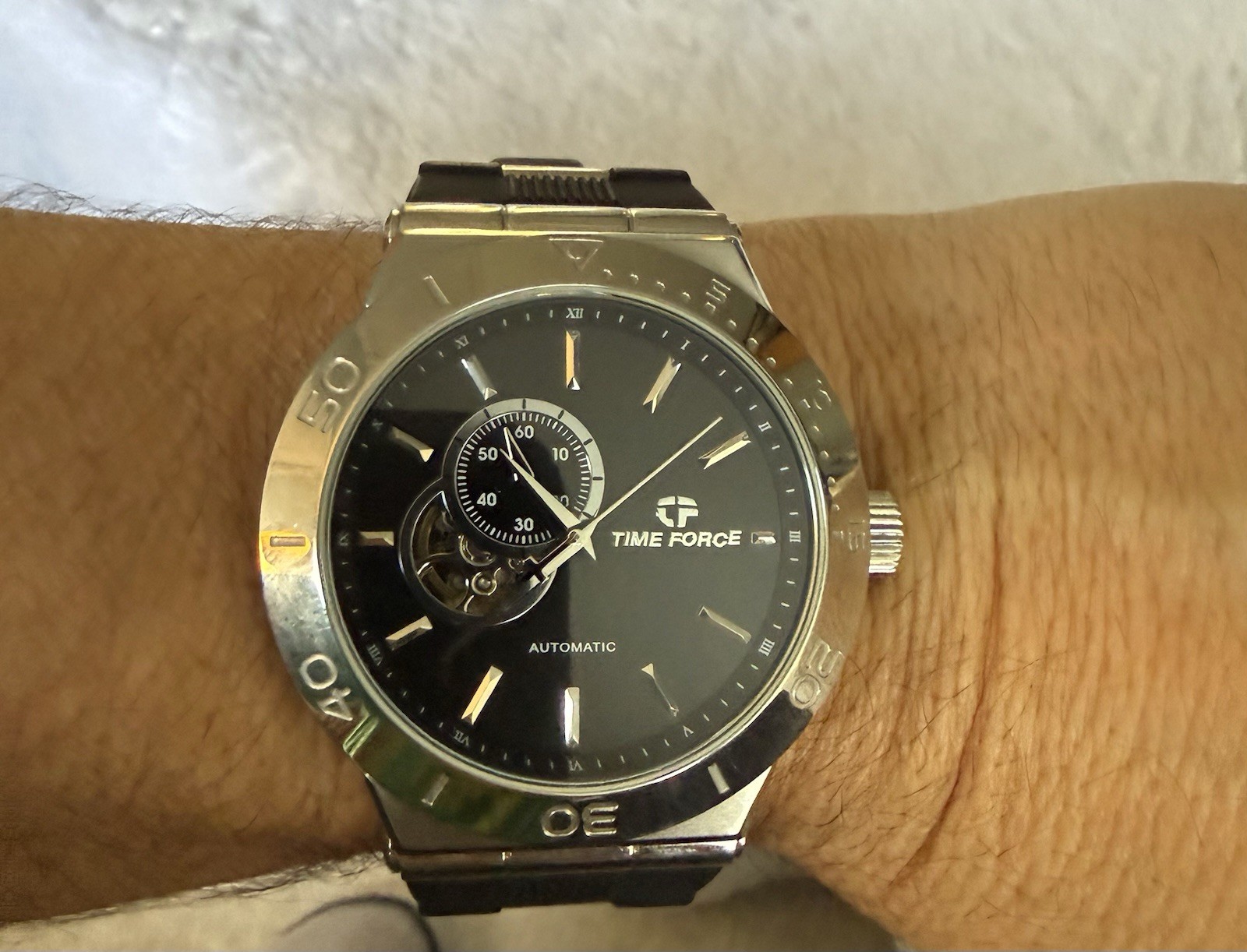 Time Force Automatic Skeleton Watch | Diver Bezel… - image 5