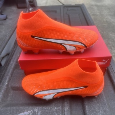 Puma Ultra Match  Firm GroundAg Soccer Cleats Men Orange 107243-01 Laceless Sz 7