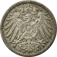 M&uuml;nze, GERMANY - EMPIRE, Wilhelm II, 5 Pfennig, 1901, Munich, SS