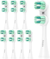 8 Pack Replacement Heads Compatible with Spinbrush Pro Clean Electric Toothbrush