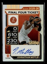 Johnathan Motley 2025-26 Contenders EuroLeague Final Four Ticket Auto 44/49 [wyf