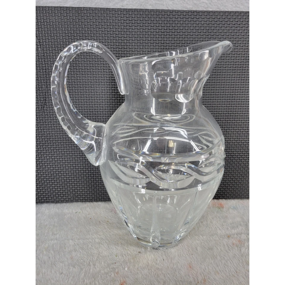 Jarra de cristal transparente corte jarra de jugo de agua mango caño para servir Foto 2 de 4
