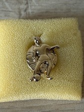 Vintage Gold Tone Footballer Tie Tack / Lapel Pin