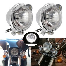 LED Bullet Spot Fog Headlight For Yamaha V-Star XVS 650 1100 Classic Silverado