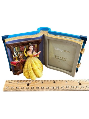 Vintage Disney Beauty and the Beast Photo Frame Belle In The Library 2.5"x 3.25" - Picture 9 of 9