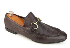 Gucci Brown Leather Guccissima Horsebit Loafers 10 D US