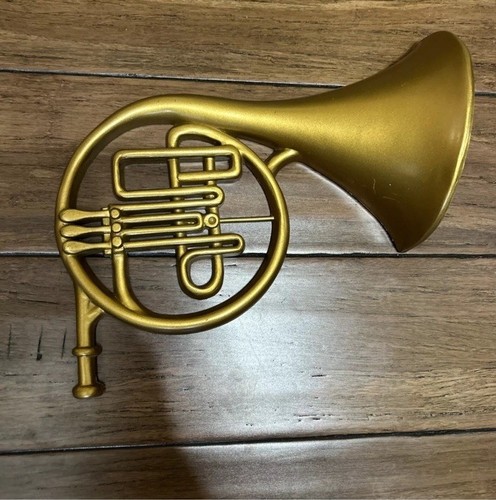 Vintage Waldhorn Wandbehang Gold Leicht Made In USA Zum Kranz hinzufügen - Bild 1 von 13