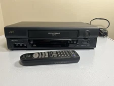 JVC 4-Head Hi-Fi VCR HR-A591U W/Remote & AV Chord. Tested! Fast Shipping!