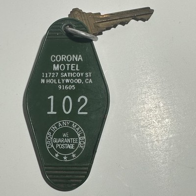 Corona Motel 11727 Saticoy St., N. Hollywood, California Hotel Room Key #102