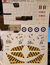 1/48 Academy HUNTER F.6 part used kit decals