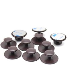 10 PCS Self-Stick Drawer Knobs Instant Cabinet Drawer Mini Handle Helper Coffee