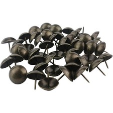 50 PCS Round Large Headed Nail Antique Upholstery Nails Furniture Tacks Brass