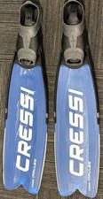 Cressi Gara Modular Impulse Fins for Freediving Blue - Size 8-9 Lot 125 