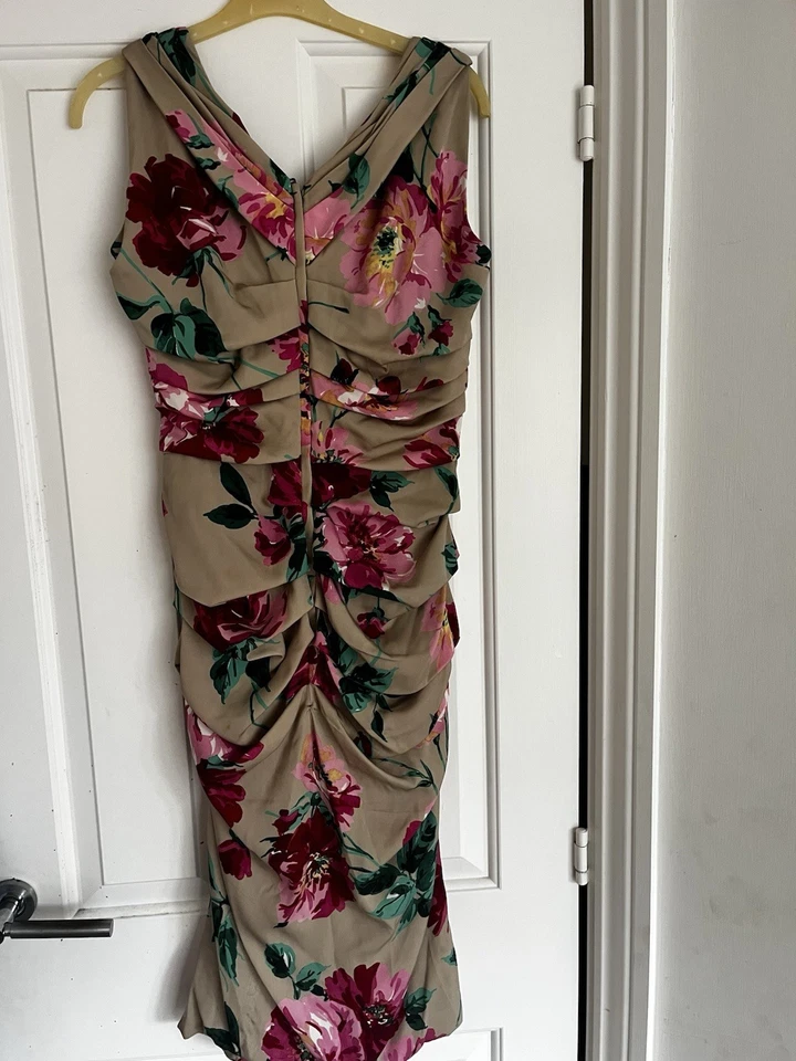 Vestido para mujer Dolce and Gabbanna talla 46 seda rosa cuerpo com sin mangas capucha cuello - Imagen 2 de 4