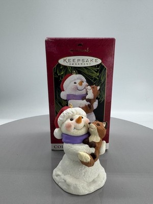 Vintage 1999 Hallmark Snow Buddies Snowman Fox Keepsake Ornament QX6319