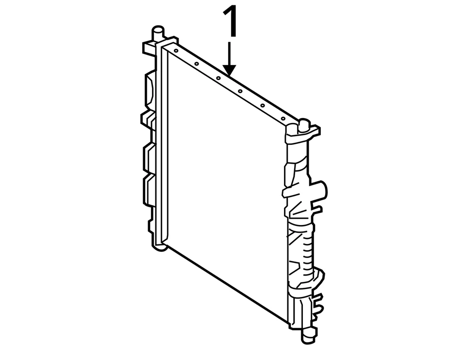 Radiator 251 Type R350 Fits 09-12 MERCEDES R-CLASS 831304 - Image 3 of 4