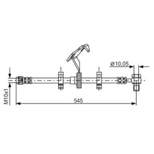 Bosch Bremsschlauch vorne rechts für Mercedes M-Klasse