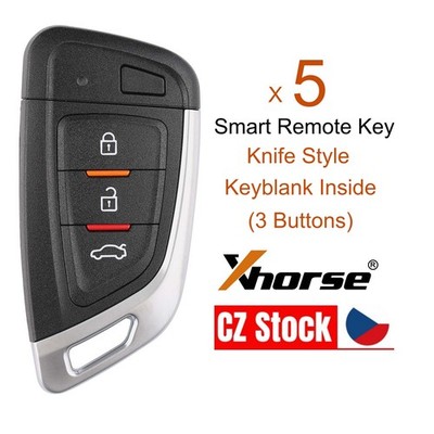 5x Xhorse Universal Smart Remote Key Knife 3 Buttons XSKF01EN for VVDI KEY TOOL