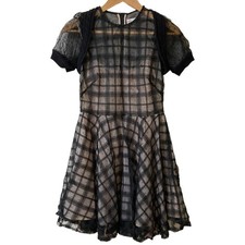 RED VALENTINO Tulle Dress with Bolero Jacket Size 40 Black Beige Women USED