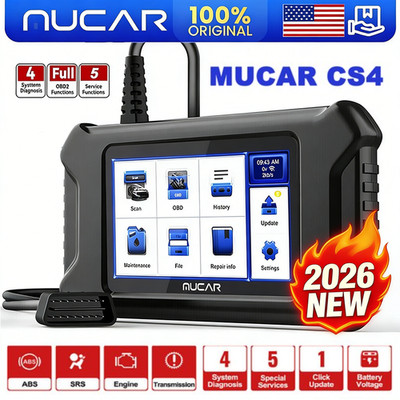MUCAR CS4 Car OBD2 Scanner Code Reader Check Engine ABS SRS Oil Diagnostic Tool