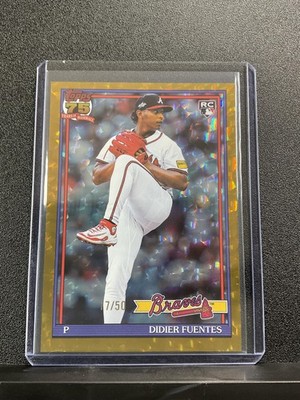 2026 Topps Didier Fuentes #T91-76 35th Anniversary Gold Crackle Braves /50 RC