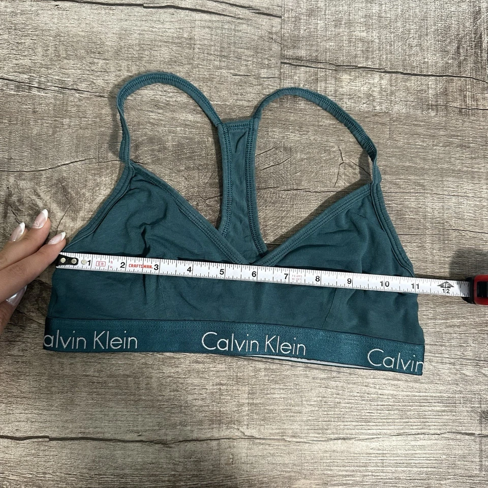 Sujetador Bralette Mujer Calvin Klein Motive Algodón Ligeramente Forrado M Verde Esmeralda Foto 2 de 4