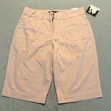 Gloria Vanderbilt Womens 14 Bermuda Shorts Pink Stretch NWT Walking Shorts