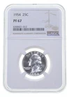 PF67 1954 Washington Quarter NGC PR Proof *9160