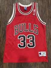Vintage Scottie Pippen Chicago Bulls Champion Jersey 40 Medium Red