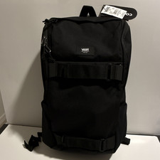 VANS Obstacle Skate Black Men's Backpack Shoulder Strap Inner Pockets Zip Buckle