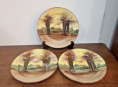 ROYAL DOULTON WOODLAND SERIES SALAD PLATE SET OF THREE