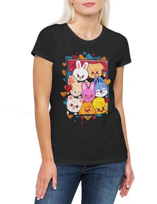 Cute Korean Kids Damen T-Shirt Music Kpop K-Pop 4th Generation Stray Boy Group