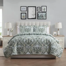 VCNY Home - King Quilt Set, Pinsonic Bedding with Matching Pillow Shams, Dorm...