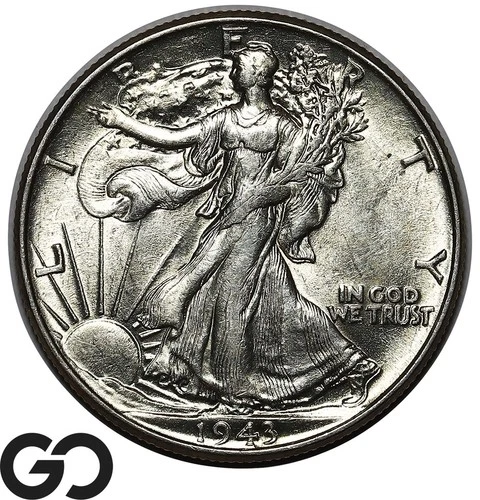 1943 Walking Liberty Half Dollar, Choice Uncirculated++