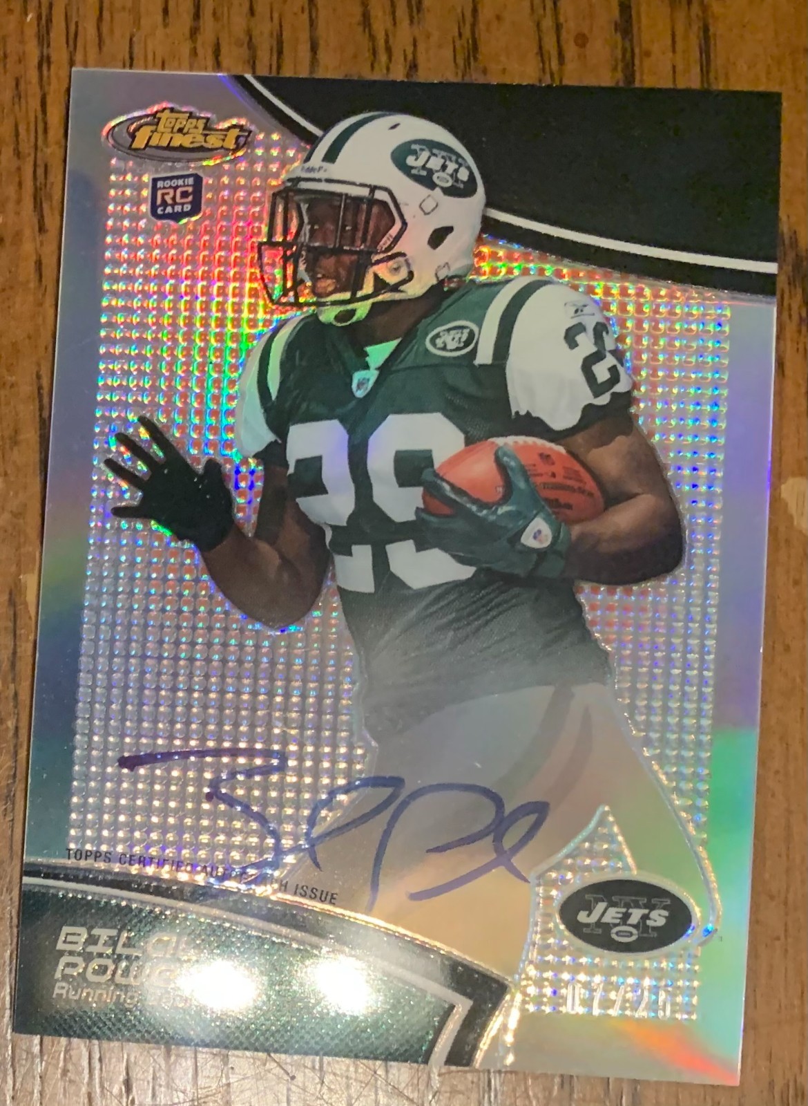 Bilal Powell Finest #33 Autograph-Refractor