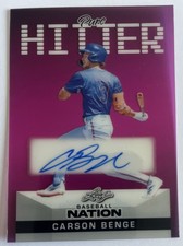 2025 Leaf Baseball Nation CARSON BENGE New York Mets Pure Hitter AUTO RC 4/6