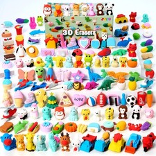 36 Pieces 3D Animal Erasers for Kids, Cute Desk Pets Classroom Rewards Bulk Set 