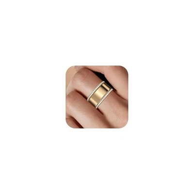 ZOOROO 2-Pack 14K Gold Plated Stacking Rings for Oura Ring Gen 4/Oura Ring... Fast Ship
