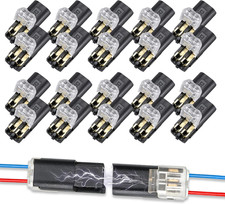 20PCS Double Wire Plug in Connector,Low Voltage Wire Connector,Quick Disconnect