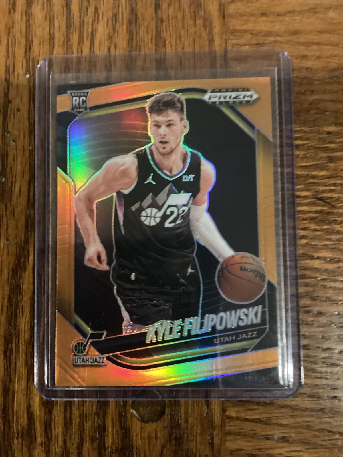 2024-25 Panini Prizm Black Basketball Kyle Filipowski 44/49 Orange Prizm RC #125
