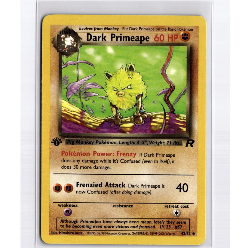 dark primeape pokemon card value Dark Primeape 43/82 Team Rocket for sale