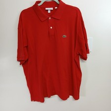 Lacoste Classic Fit Polo Shirt Red Size XXL Short Sleeve 100 Cotton