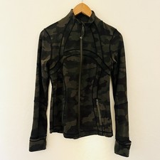 Lululemon Define Jacket Heritage 365 Camo Dark Olive Multi Green Size 6