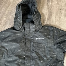 Columbia Interchange Coat Unisex Kids Youth Large 14/16  Black  Gray Hooded