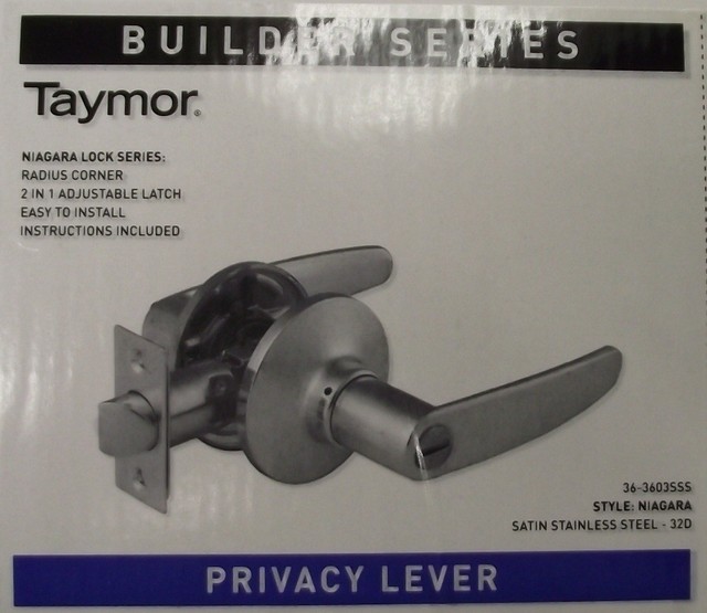 Taymor 363603SSS Privacy Lever Door Handle Satin Stainless Steel